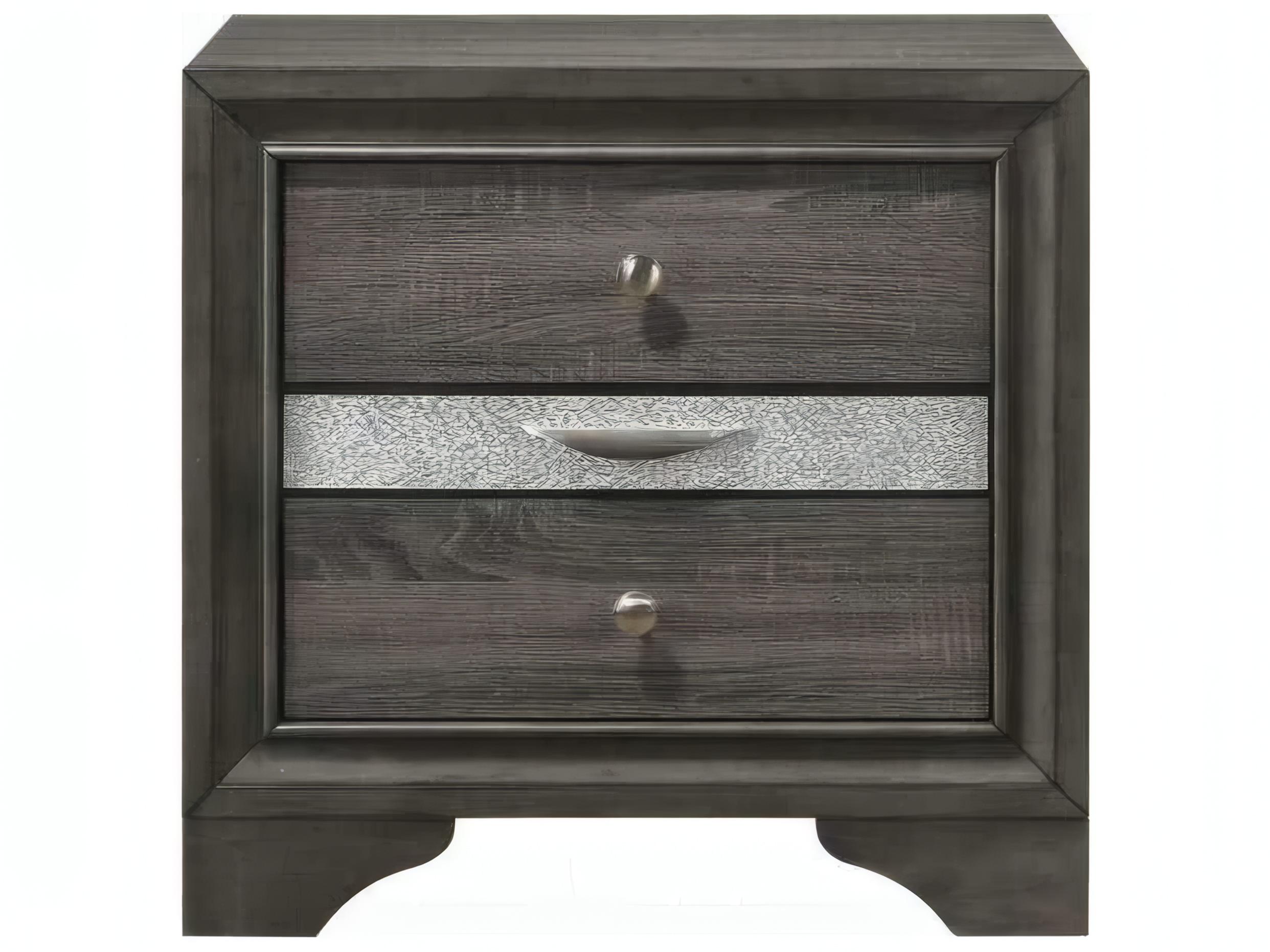 Acme Furniture Naima 3-Drawers Rubberwood Nightstand