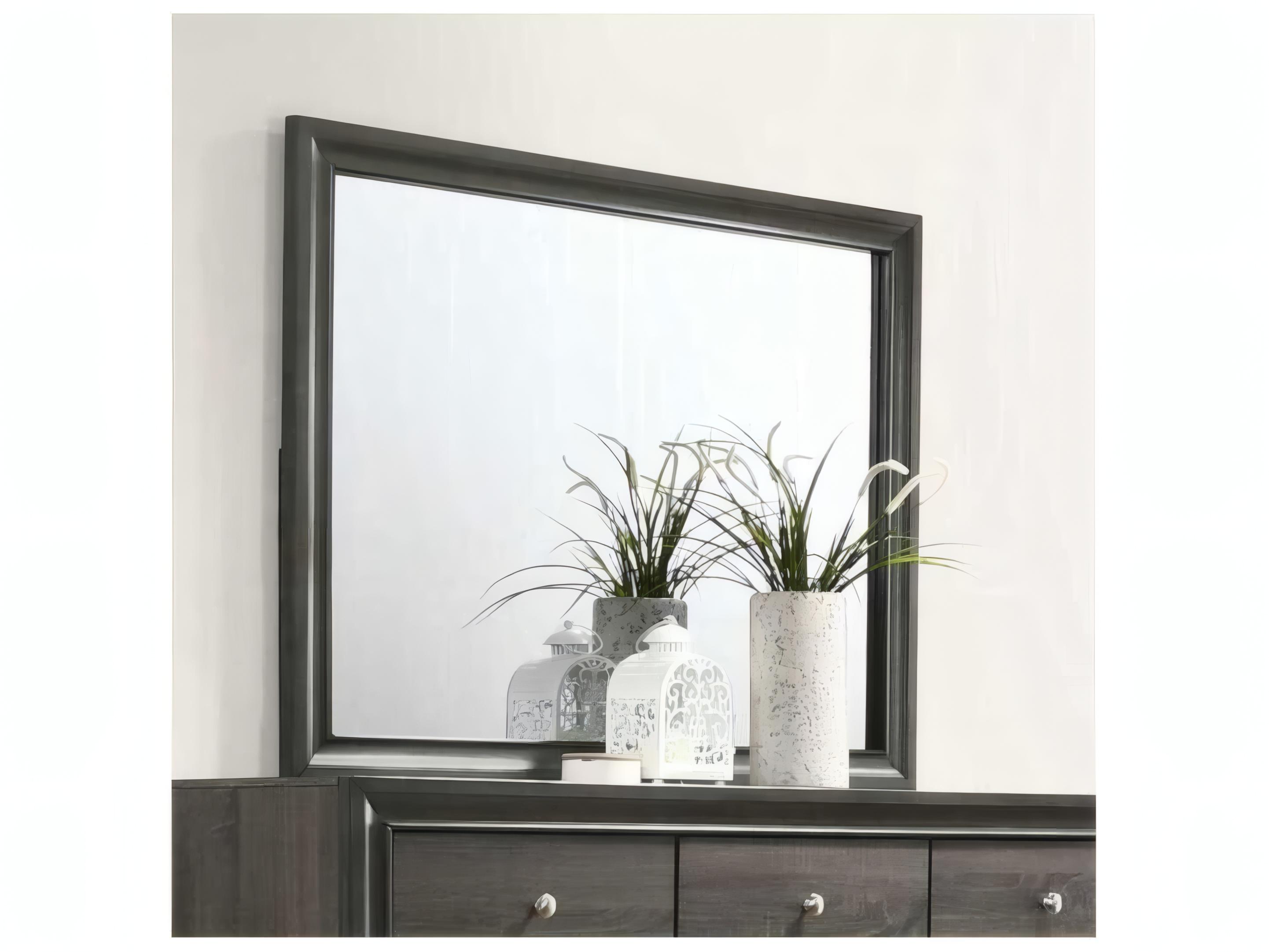 Acme Furniture Naima Gray Rectangular Wall Mirror