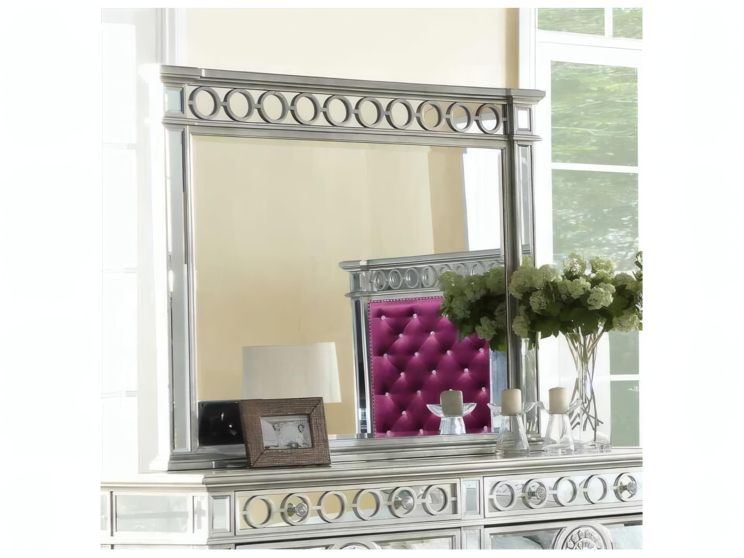 Acme Furniture Varian Mirrored Sliver Rectangular Dresser Mirror