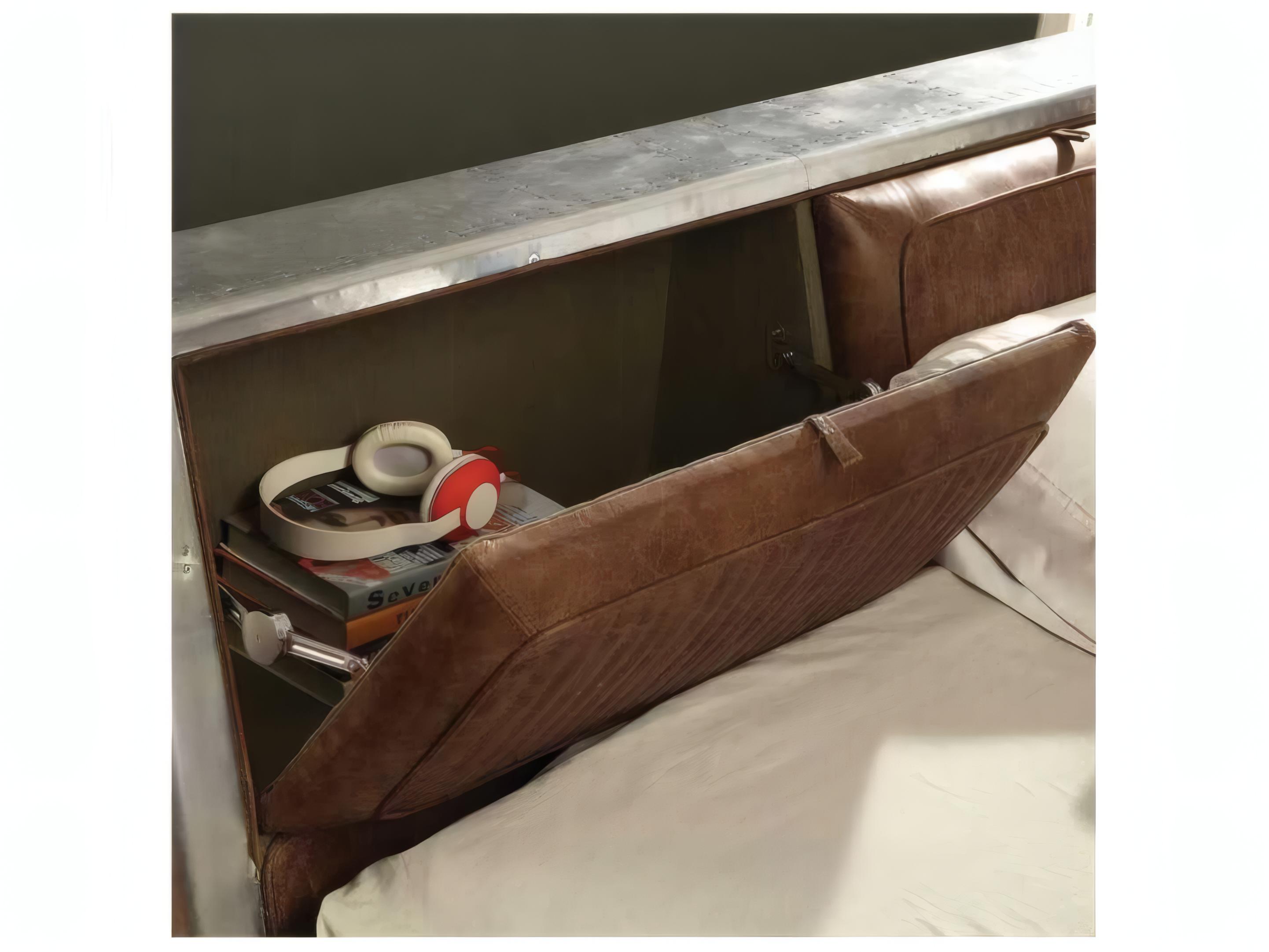 Acme Furniture Brancaster Retro Brown Silver Queen Panel Bed