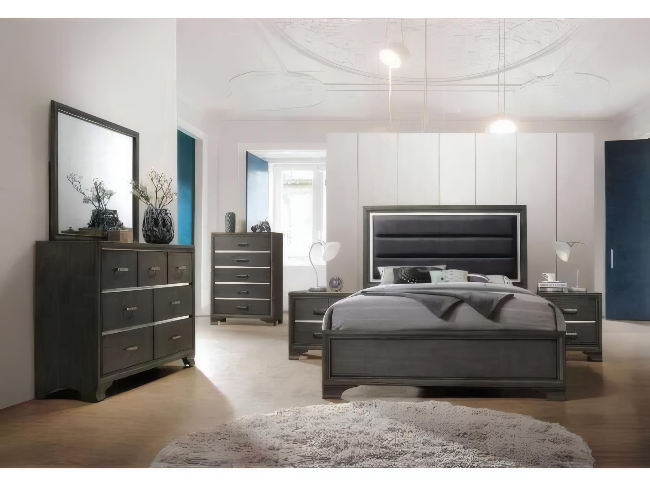 Acme Furniture Carine Ii 7-Drawers Rubberwood Double Dresser