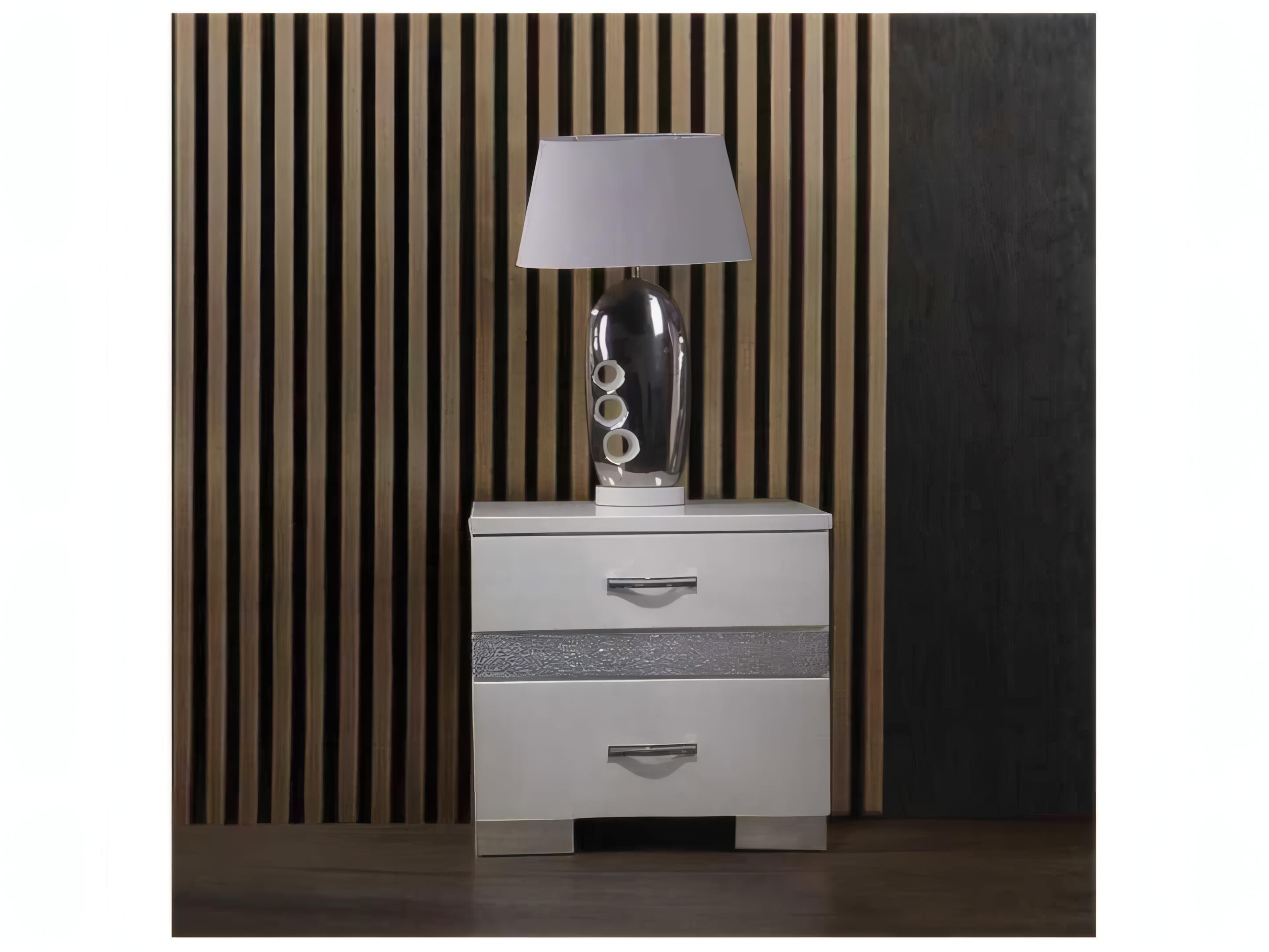 Acme Furniture Naima 2-Drawers Rubberwood Nightstand