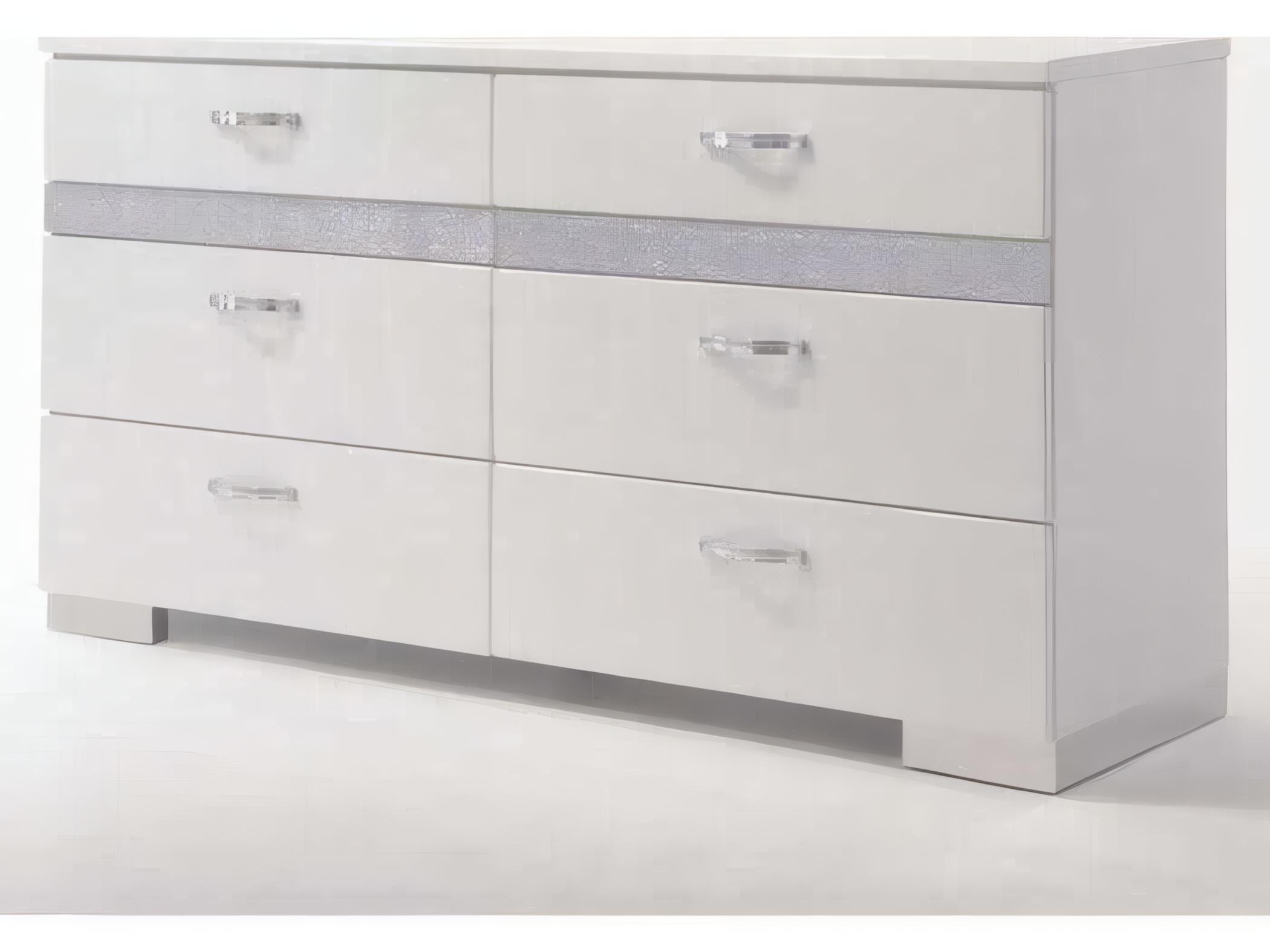 Acme Furniture Naima 6-Drawers Rubberwood Double Dresser