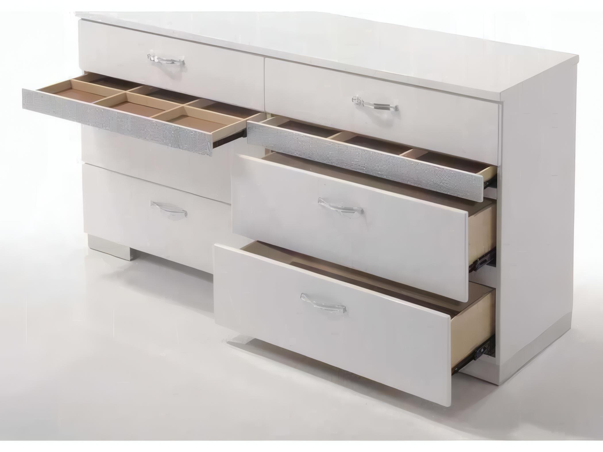 Acme Furniture Naima 6-Drawers Rubberwood Double Dresser