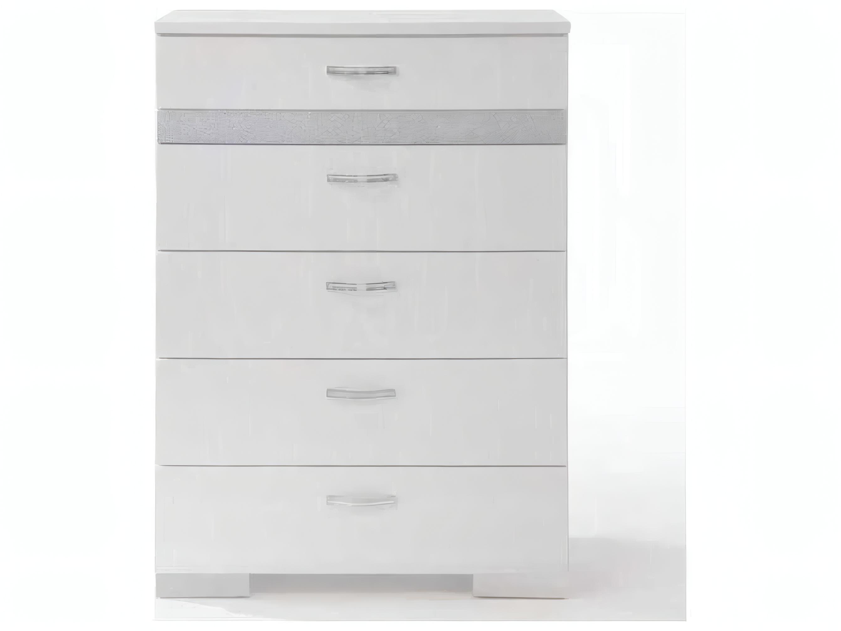 Acme Furniture Naima White High Gloss Rubberwood Accent Chest