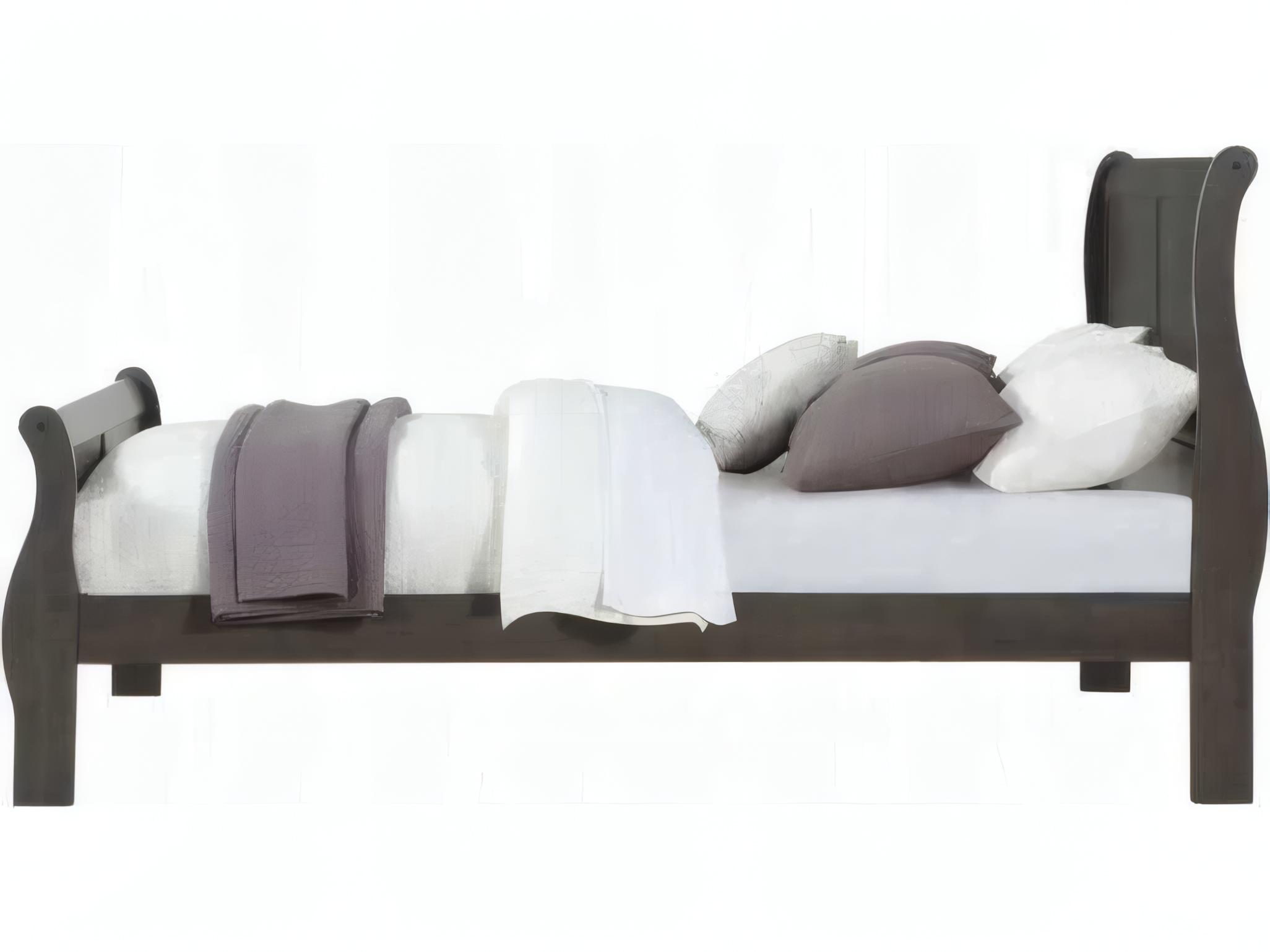 Acme Furniture Louis Philippe Dark Gray Pine Wood King Sleigh Bed