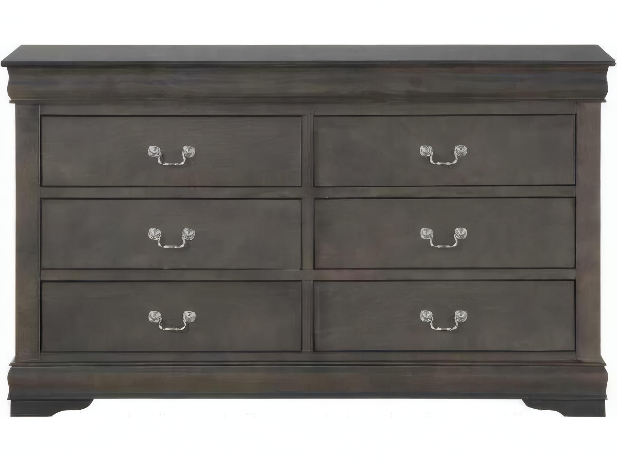 Acme Furniture Louis Philippe 6-Drawers Pine Wood Double Dresser