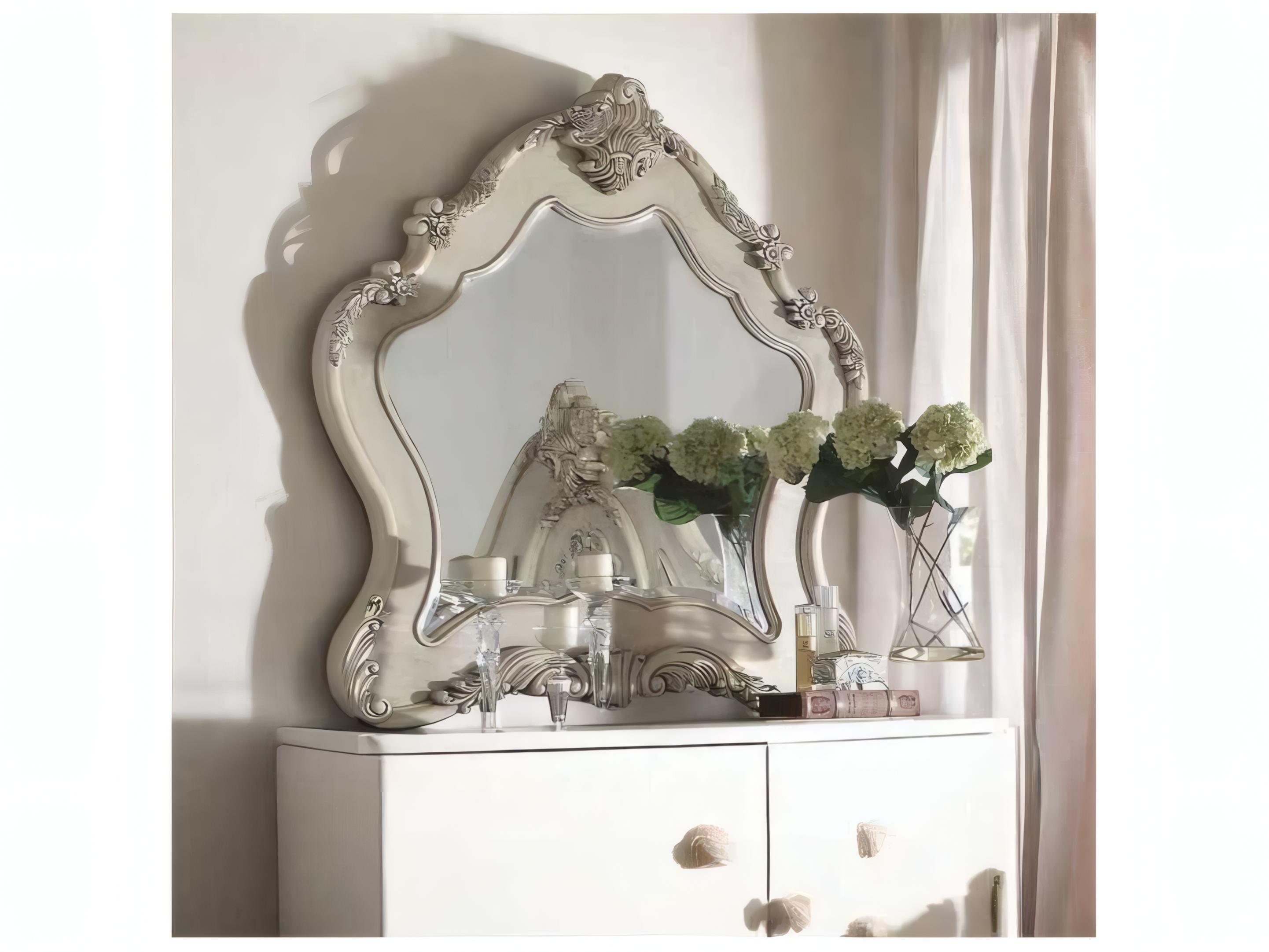 Acme Furniture Ragenardus Antique White Wall Mirror