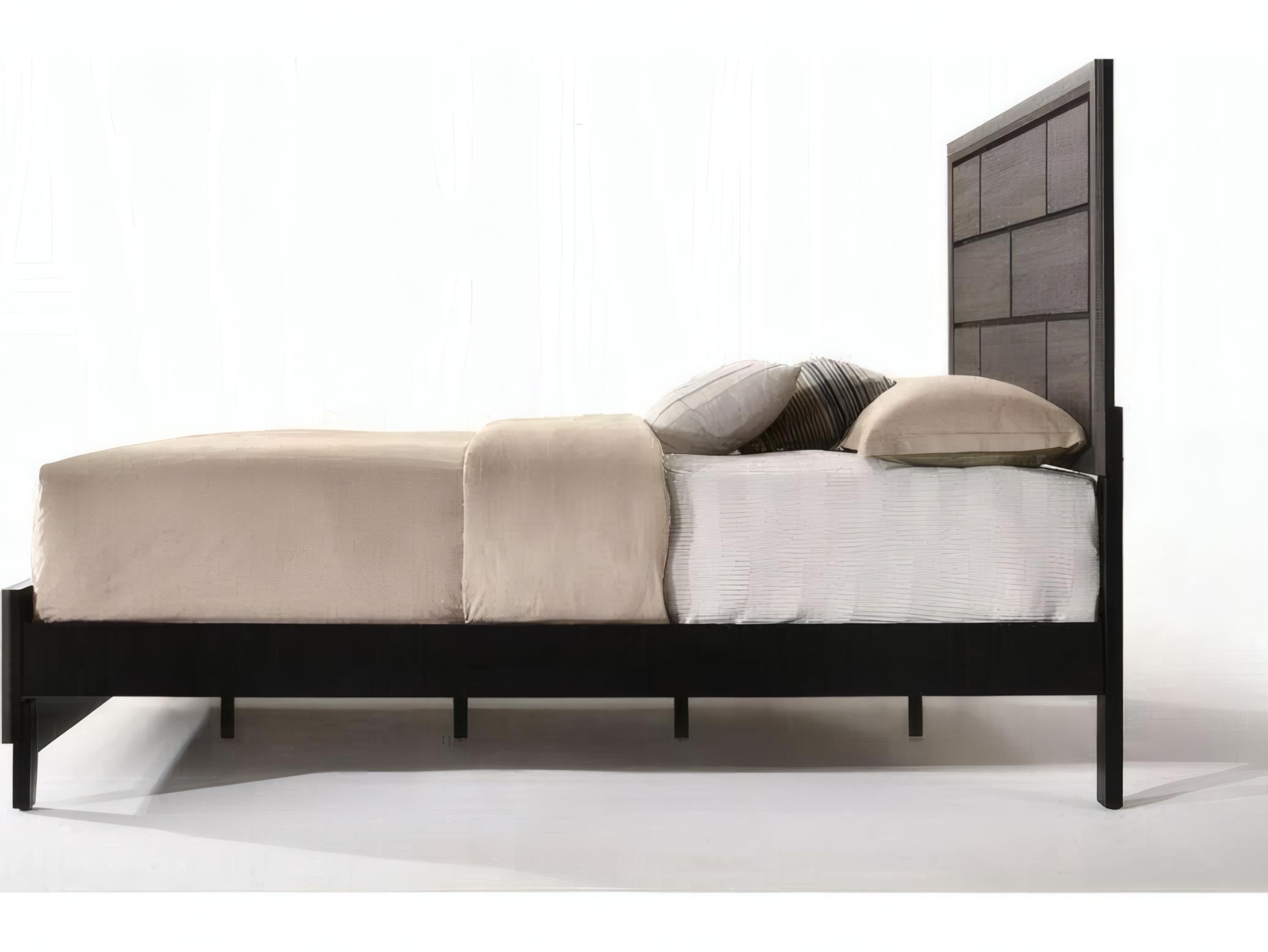 Acme Furniture Valdemar Weathered Gray Plywood Wood King Platform Bed