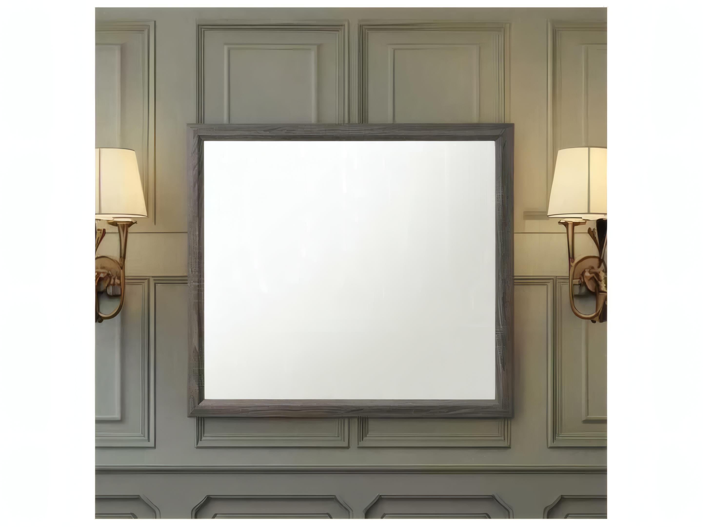 Acme Furniture Valdemar Weathered Gray Rectangular Wall Mirror