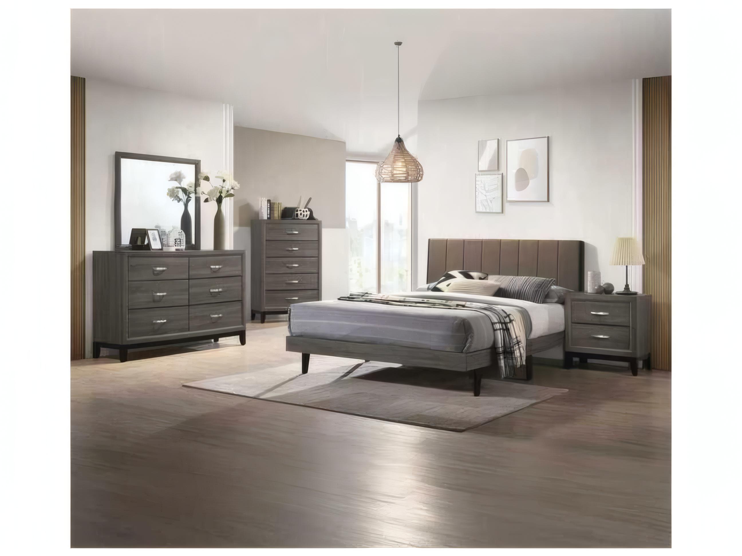 Acme Furniture Valdemar Weathered Gray Rectangular Wall Mirror