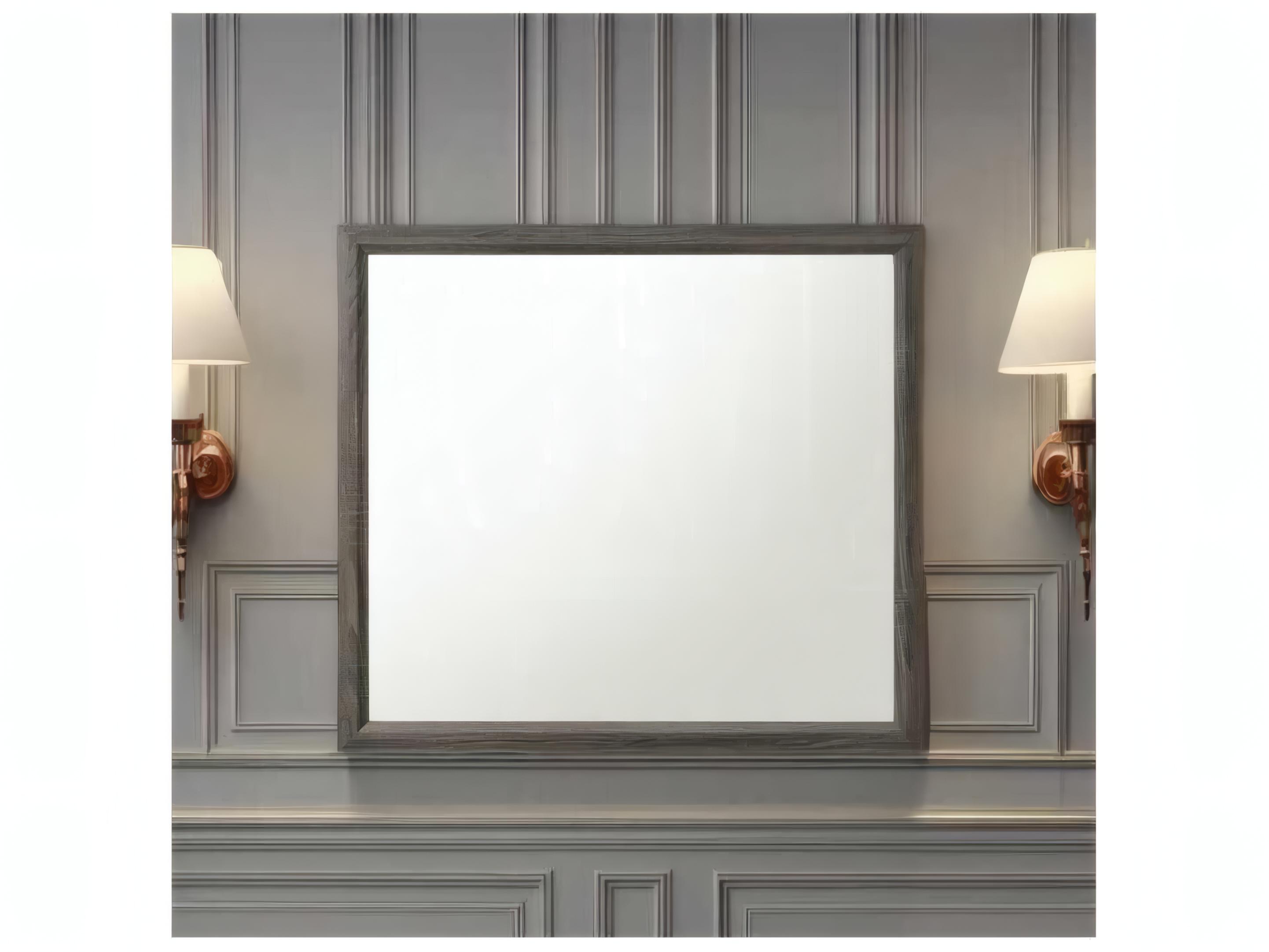 Acme Furniture Valdemar Weathered Gray Rectangular Wall Mirror