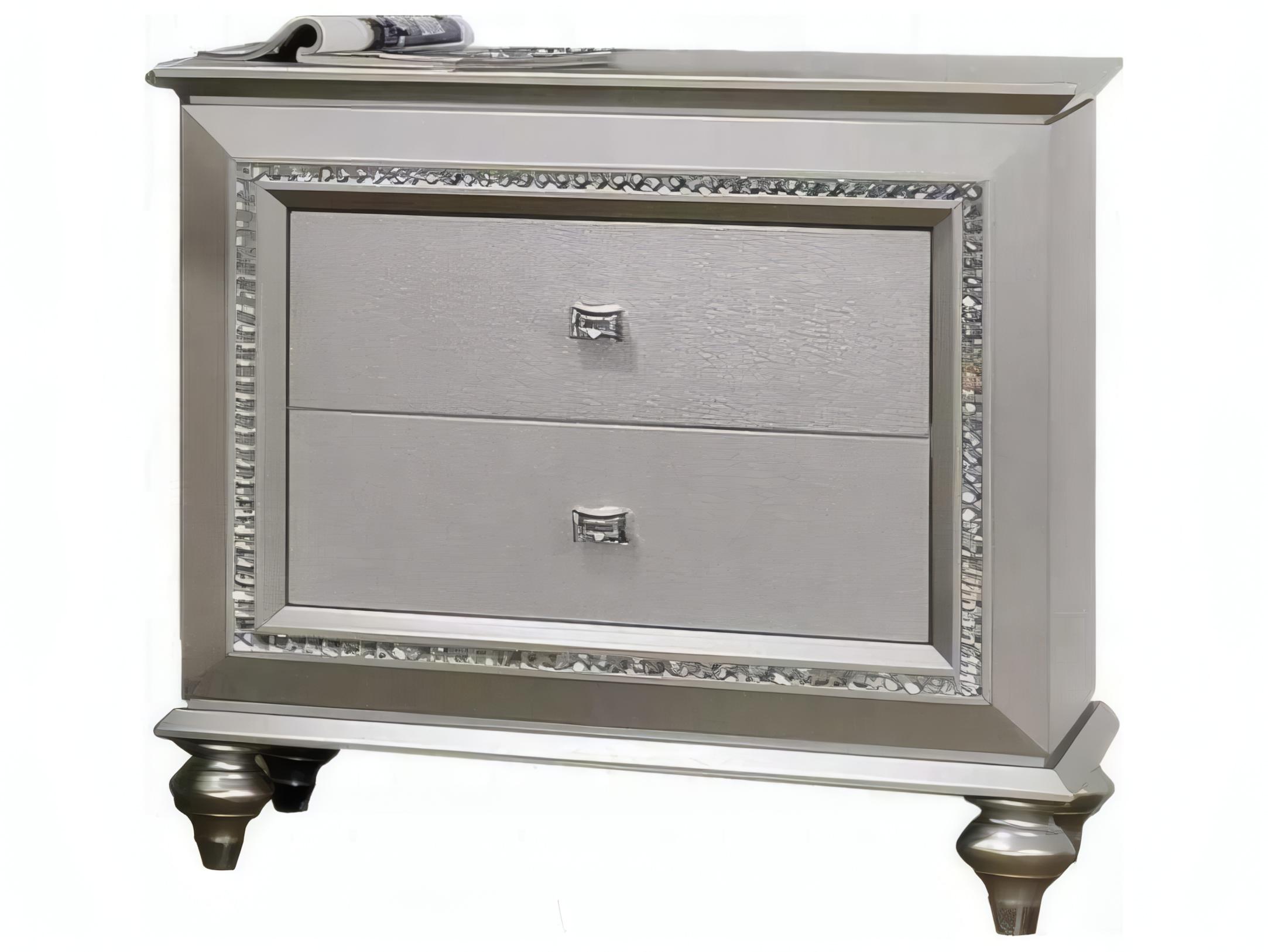 Acme Furniture Kaitlyn 2-Drawers Rubberwood Nightstand