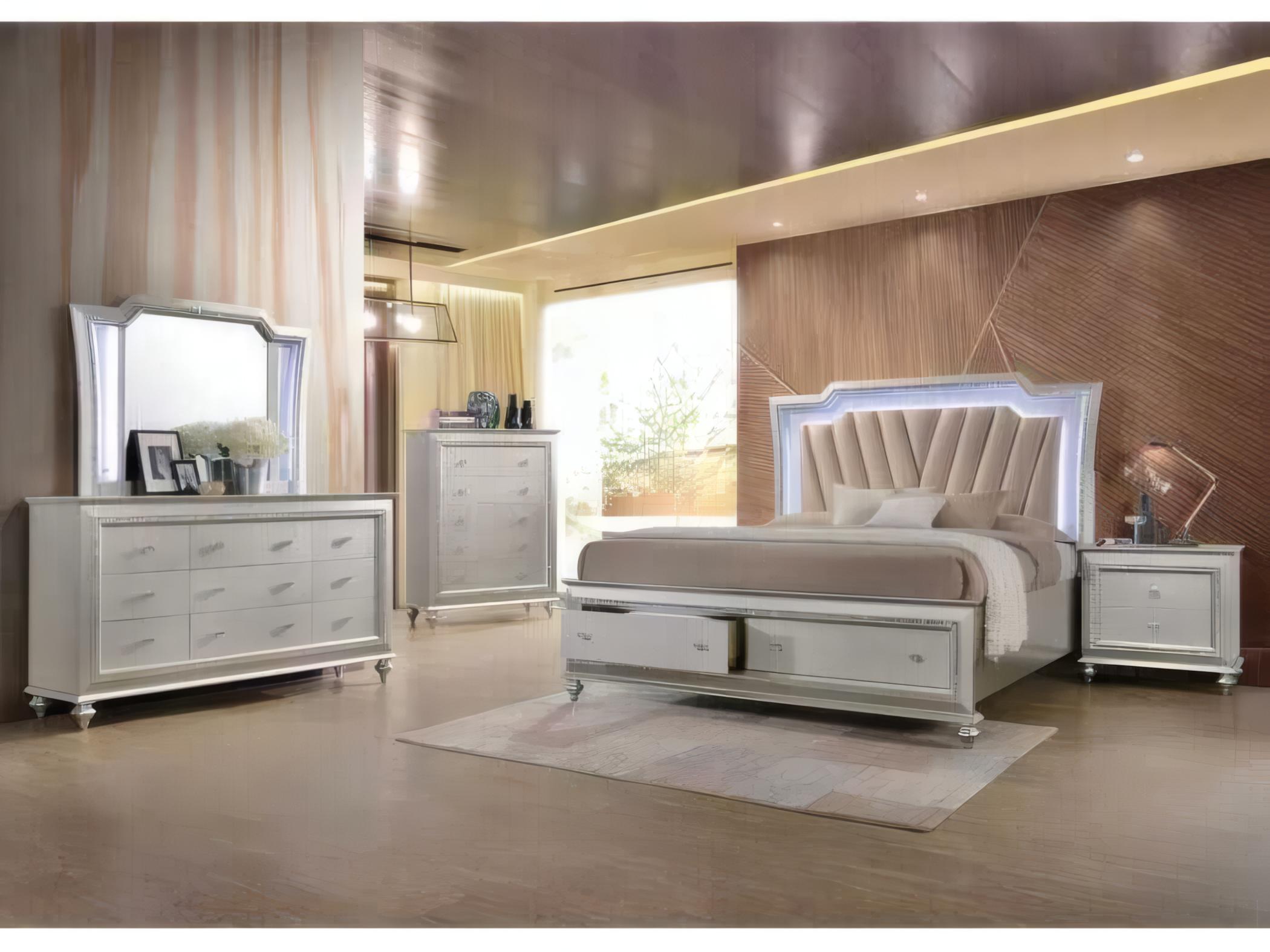 Acme Furniture Kaitlyn Led Champagne Dresser Mirror