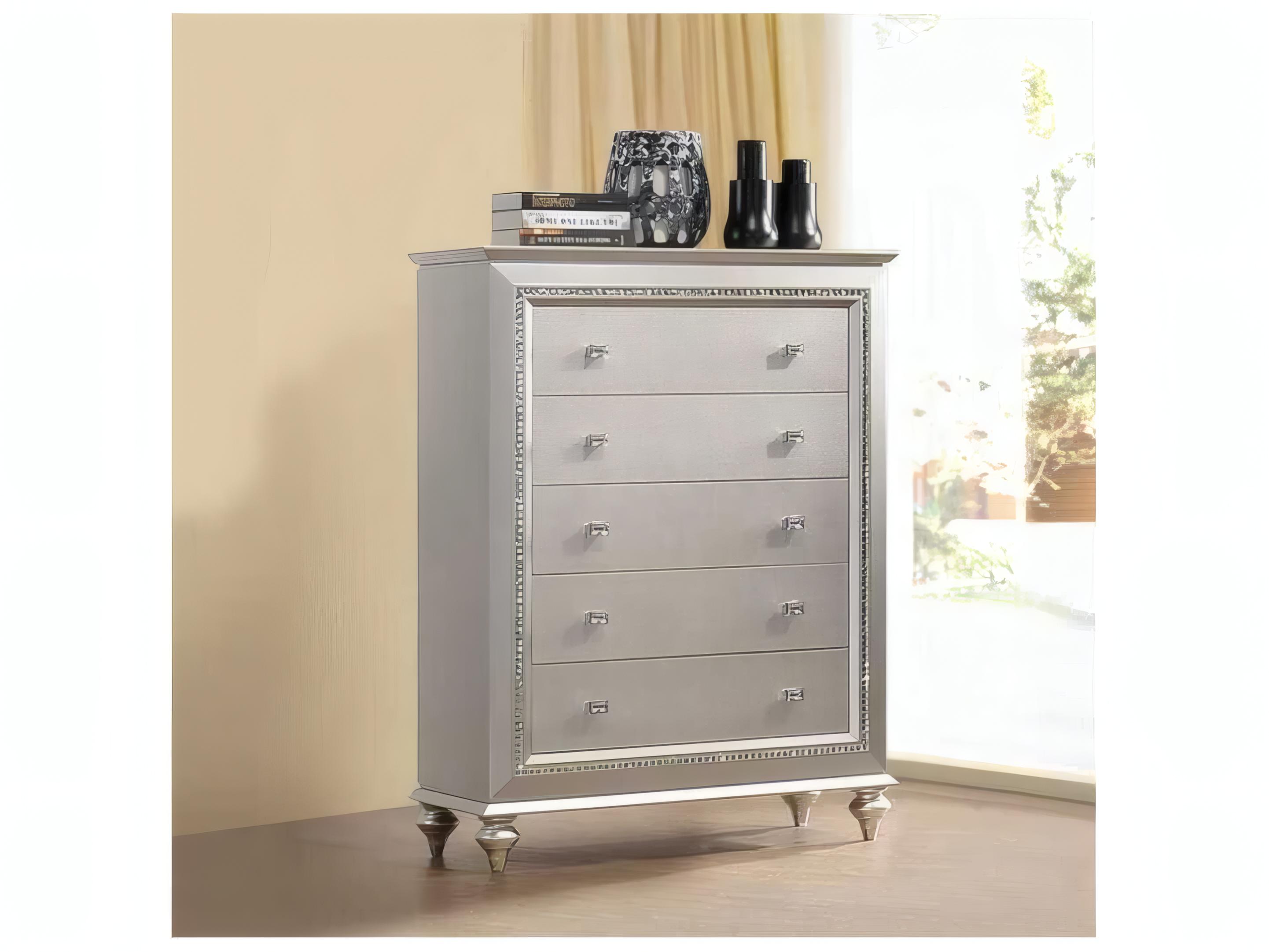 Acme Furniture Kaitlyn Champagne Rubberwood Accent Chest