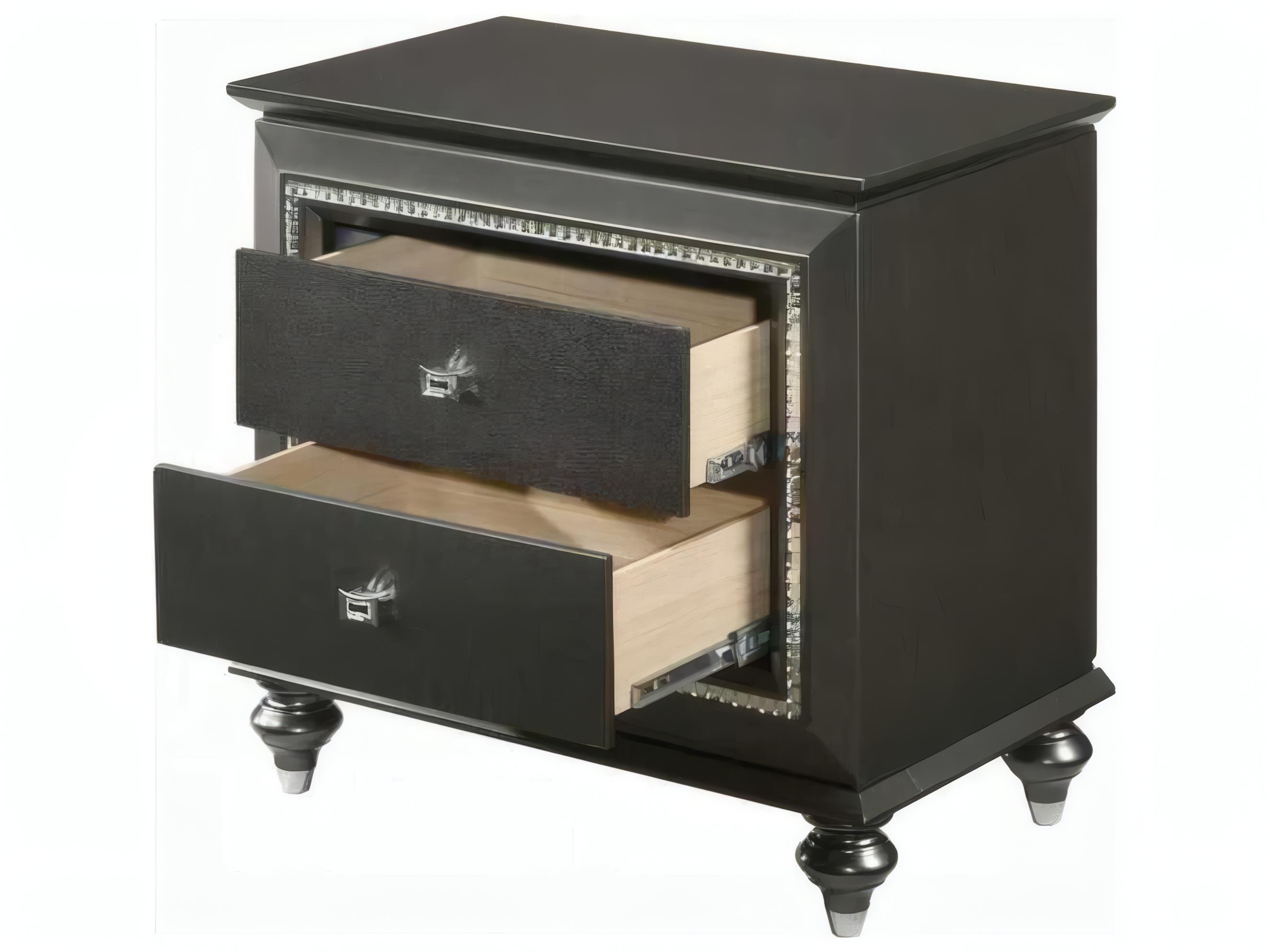 Acme Furniture Kaitlyn 2-Drawers Rubberwood Nightstand