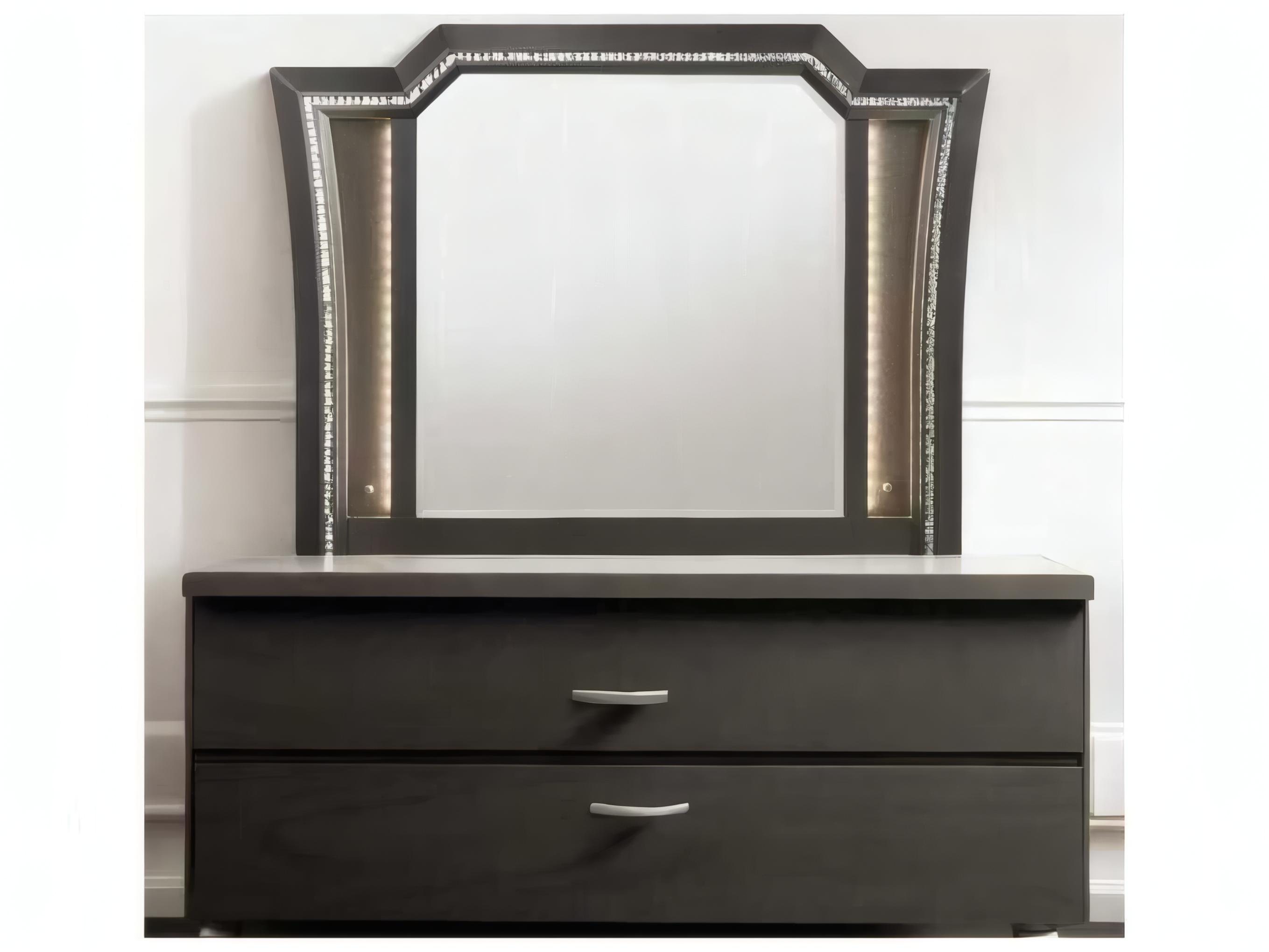 Acme Furniture Kaitlyn Metallic Gray Wall Mirror