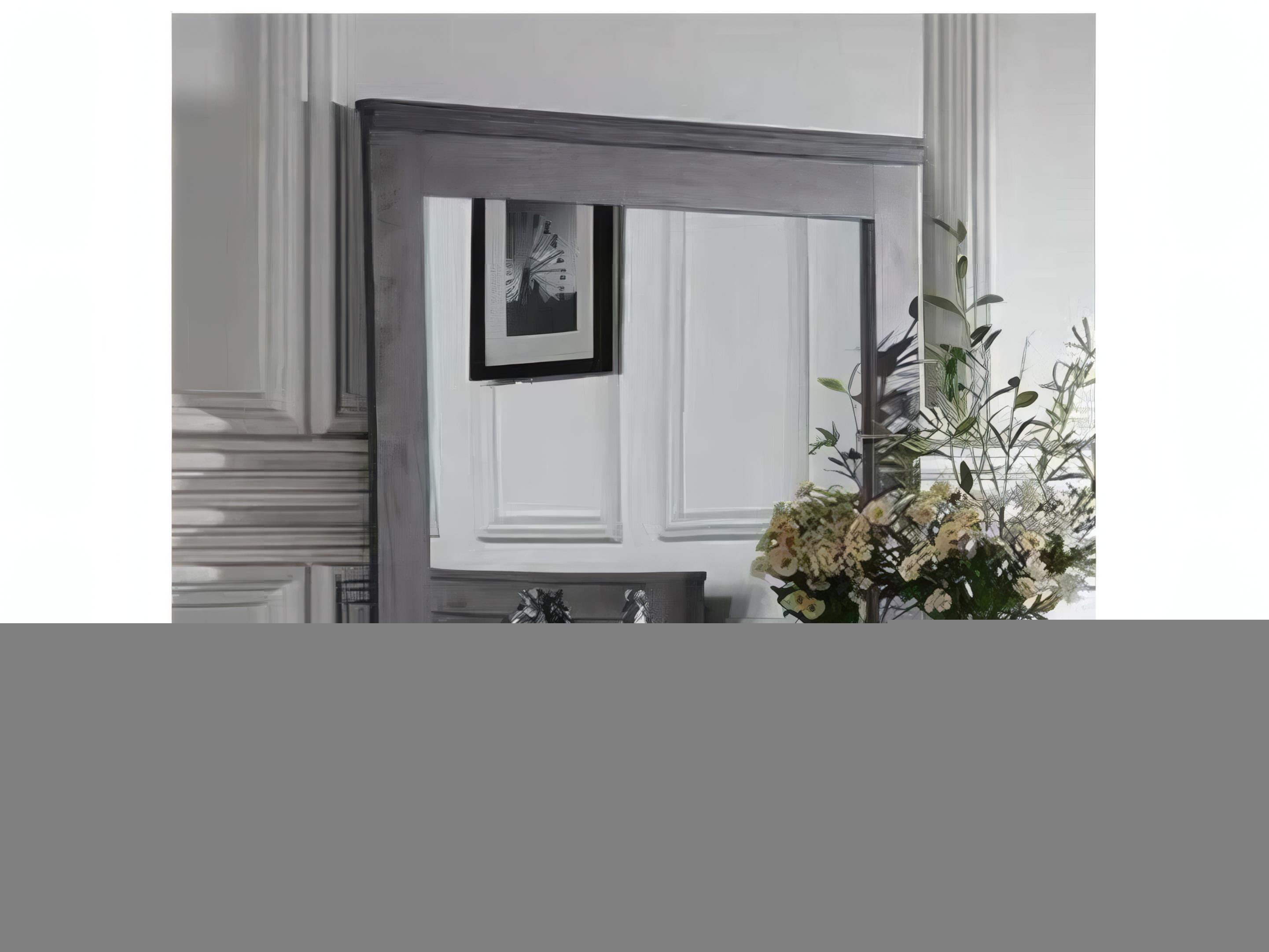 Acme Furniture Vidalia Rustic Gray Oak Square Dresser Mirror
