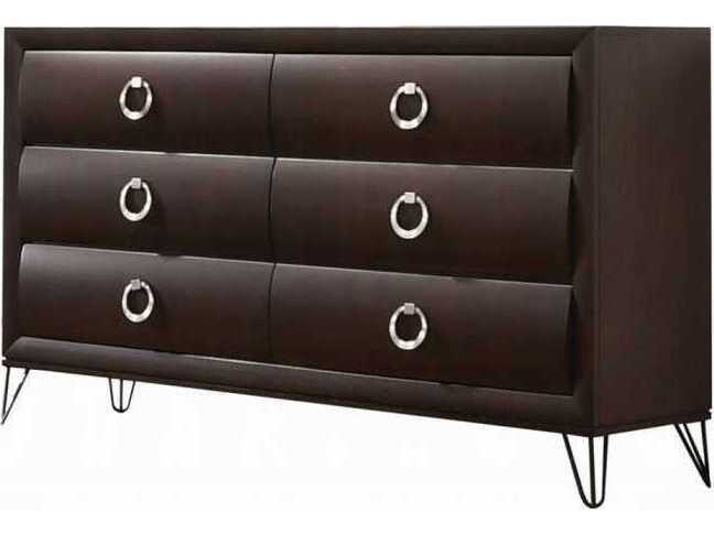 Acme Furniture Tablita 6-Drawers Brown Rubberwood Double Dresser