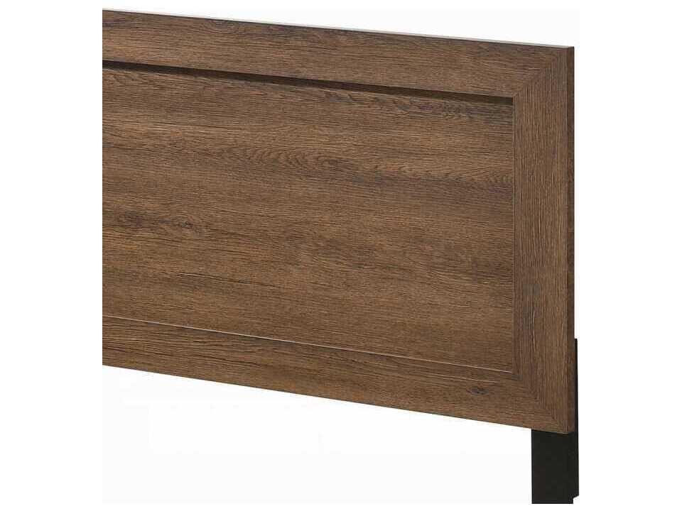 Acme Furniture Miquell Oak Brown Plywood Wood King Panel Bed