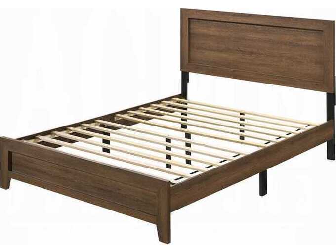 Acme Furniture Miquell Oak Brown Wood Queen Panel Bed