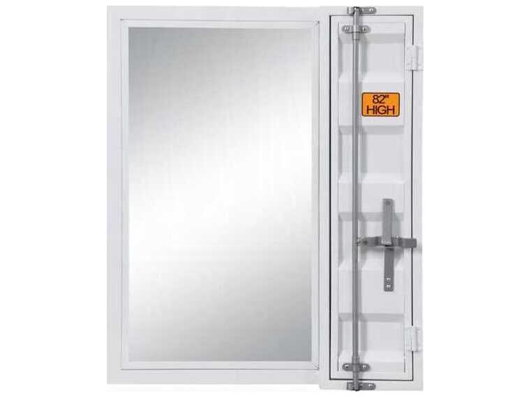 Acme Furniture Cargo White Reactangular Vanity Mirror