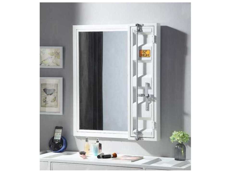 Acme Furniture Cargo White Reactangular Vanity Mirror