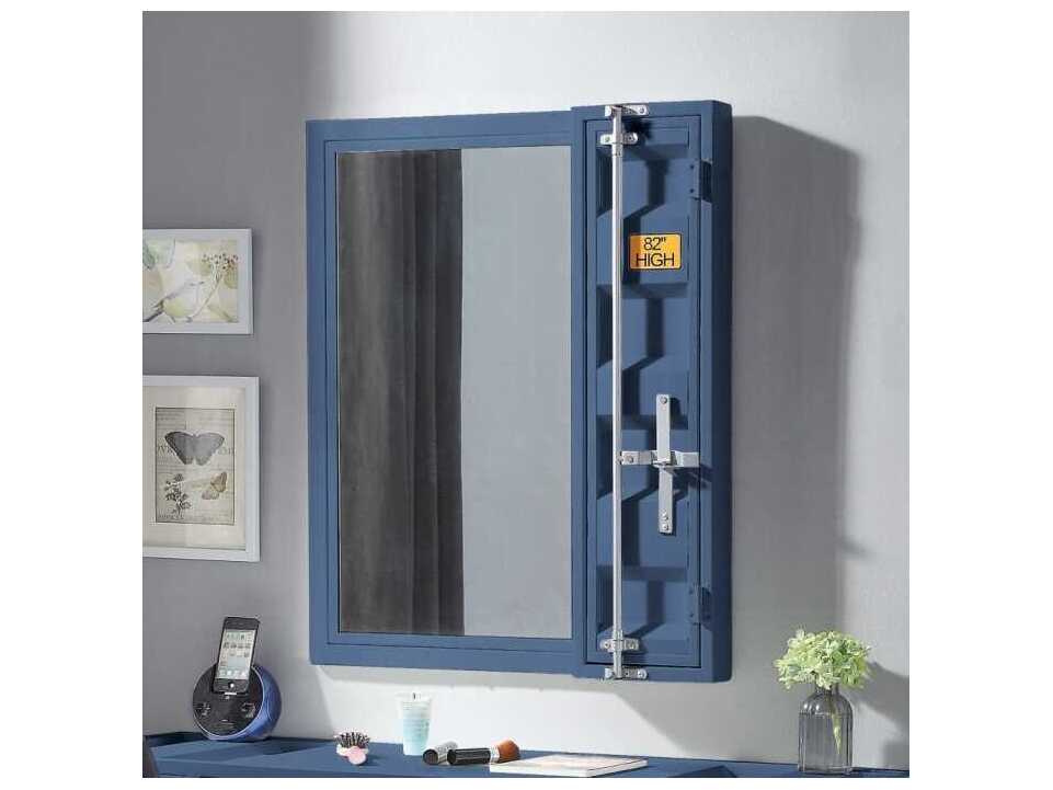 Acme Furniture Cargo Blue Reactangular Vanity Mirror