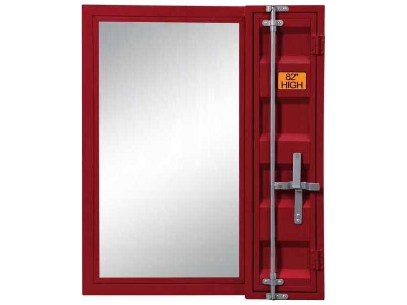 Acme Furniture Cargo Red Reactangular Vanity Mirror
