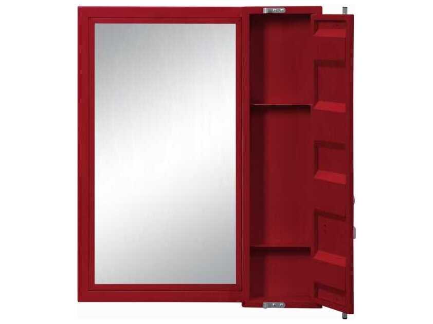 Acme Furniture Cargo Red Reactangular Vanity Mirror