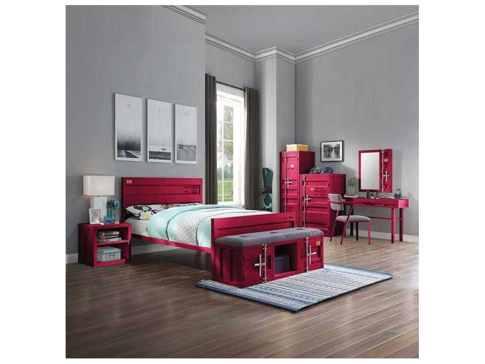 Acme Furniture Cargo Red Reactangular Vanity Mirror