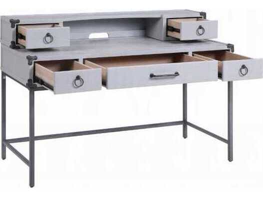 Acme Furniture Orchest Gray Pine Wood Writing Desk