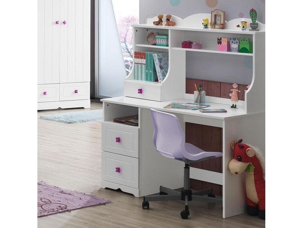 Acme Furniture Meyer White Solid Wood Writing Desk