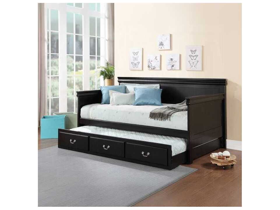 Acme Furniture Bailee Black Pine Wood Twin Daybed Bed