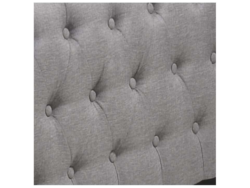 Acme Furniture Justice Smoke Gray Fabric Rubberwood Upholstered Twin Daybed Bed