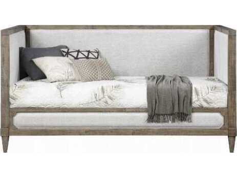 Acme Furniture Artesia Tan Fabric Salvaged Natural Beige Upholstered Twin Daybed Bed