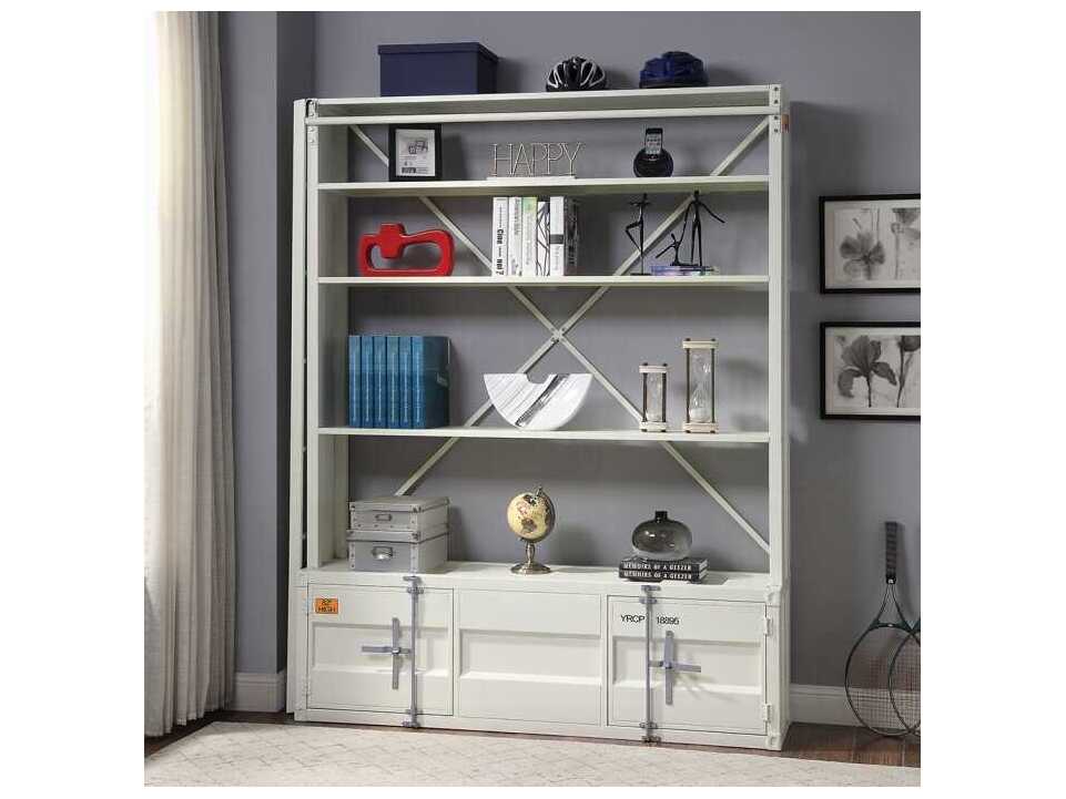 Acme Furniture Cargo White Bookcase
