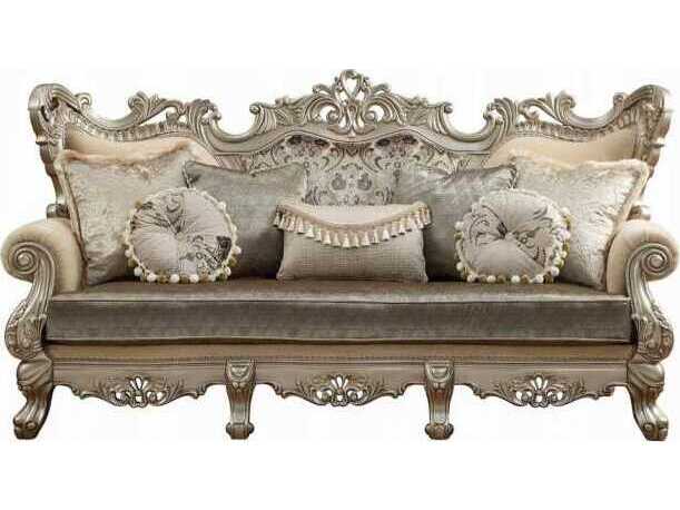 Acme Furniture Ranita Fabric Champagne Upholstered Sofa