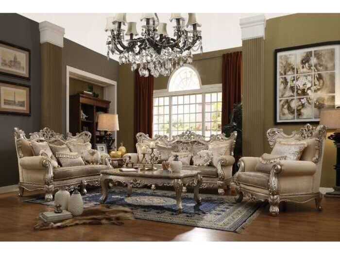 Acme Furniture Ranita Fabric Champagne Upholstered Sofa