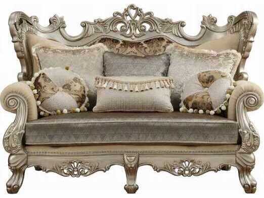 Acme Furniture Ranita Fabric Champagne Upholstered Loveseat