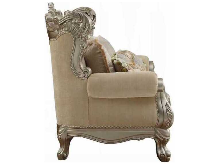 Acme Furniture Ranita Fabric Champagne Upholstered Loveseat