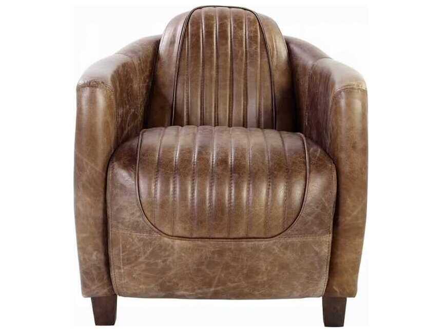 Acme Furniture Brancaster Brown Leather Accent Chair