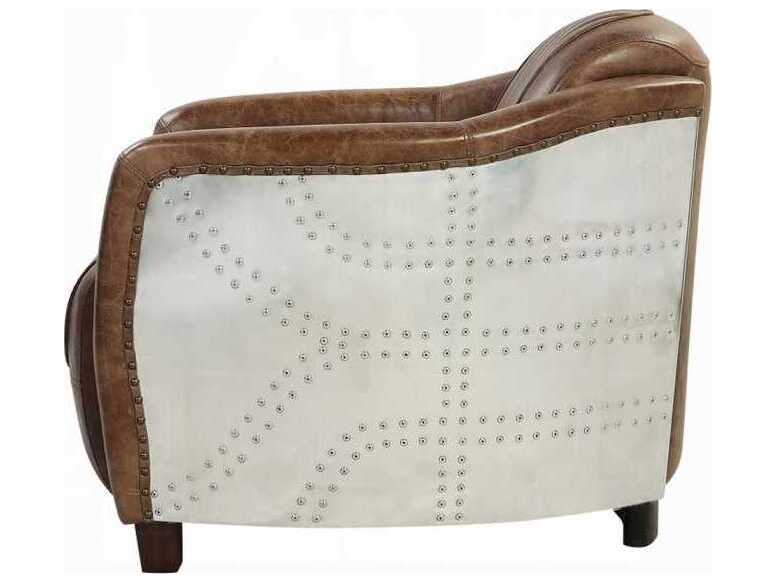 Acme Furniture Brancaster Brown Leather Accent Chair