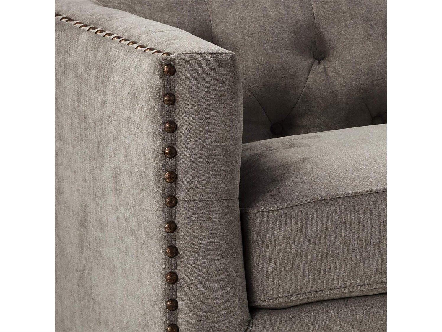 Acme Furniture Sidonia Gray Velvet Upholstered Loveseat