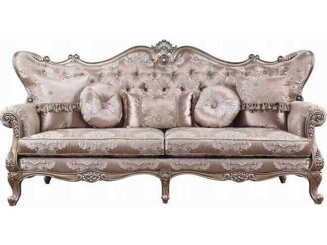 Acme Furniture Jayceon Fabric Champagne Upholstered Sofa