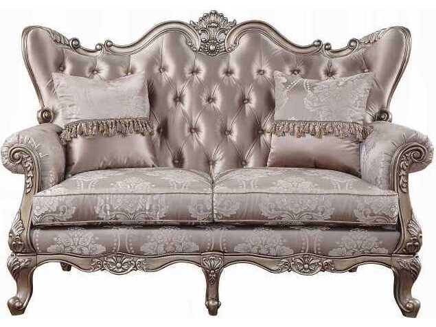 Acme Furniture Jayceon Fabric Champagne Upholstered Loveseat