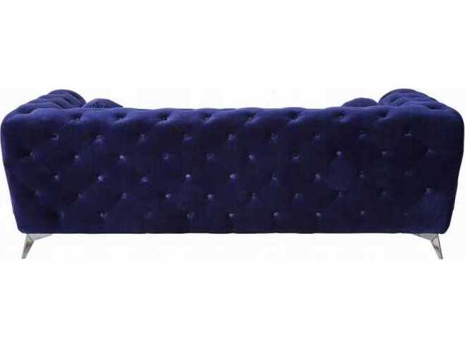 Acme Furniture Atronia Blue Velvet Upholstered Sofa