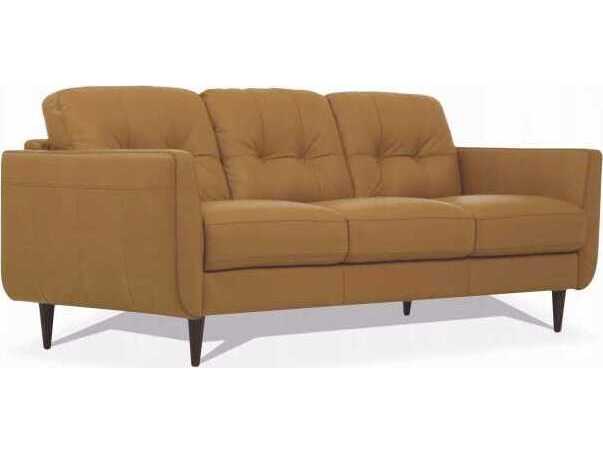 Acme Furniture Radwan Camel Brown Leather Sofa