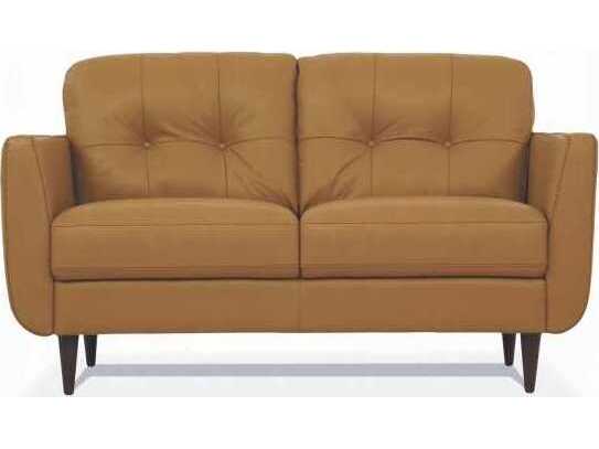 Acme Furniture Radwan Camel Brown Leather Loveseat