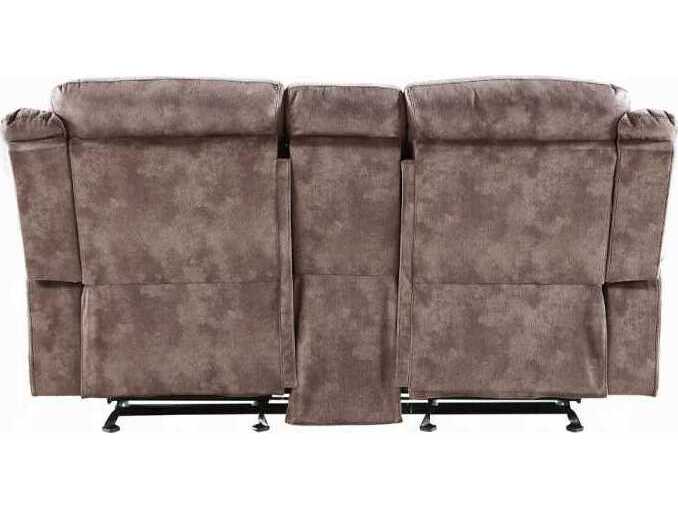 Acme Furniture Zubaida Two Tone Chocolate Velvet Brown Upholstered Loveseat